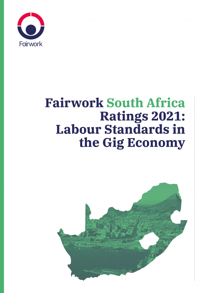 Fairwork South Africa 2021 report cover