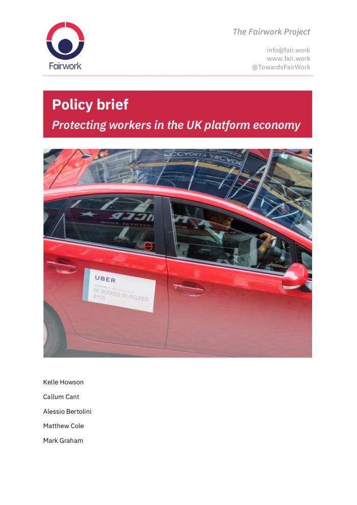 Fairwork UK Policy Brief cover page